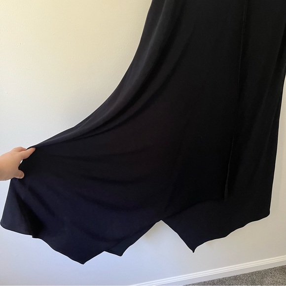 NEW Chicos Travelers Hanky Hem Ink Navy Blue Sleeveless Slinky Midi Dress 4 XXL - Picture 4 of 10